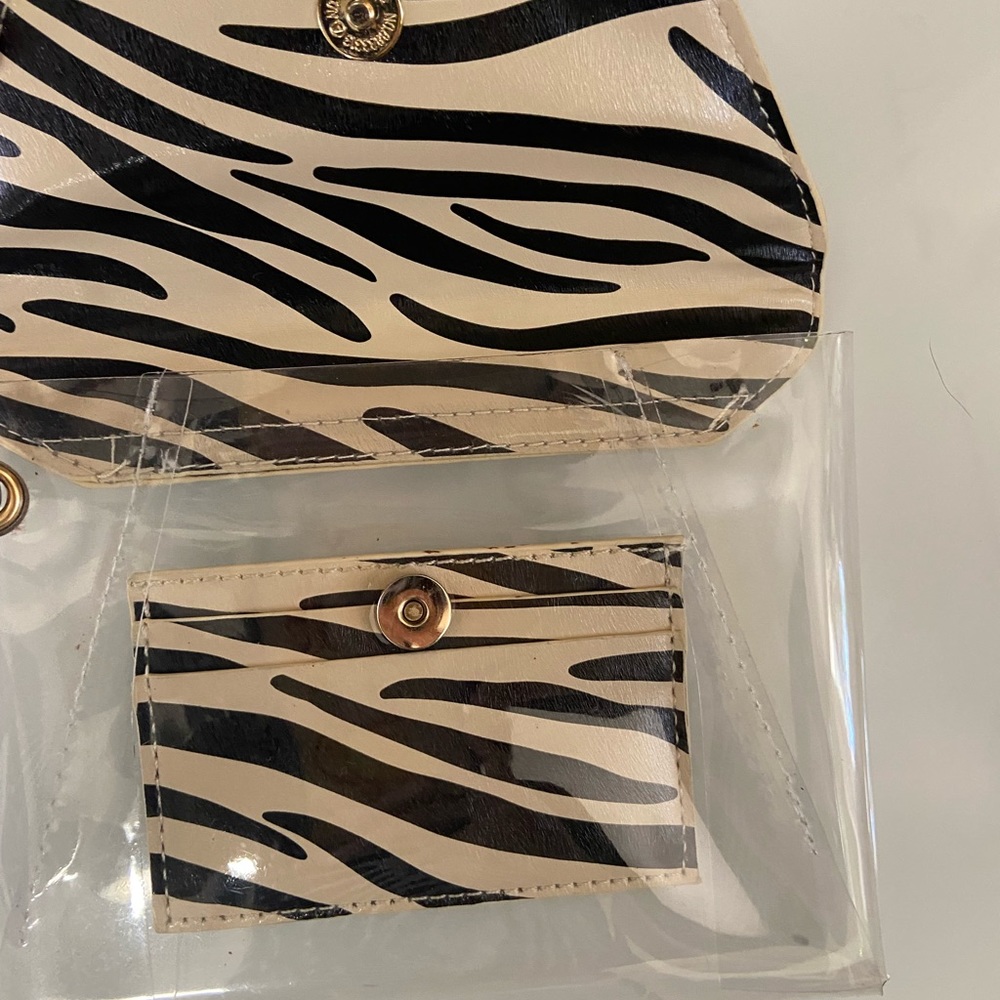 Zebra Print Card Holder Small Purse
